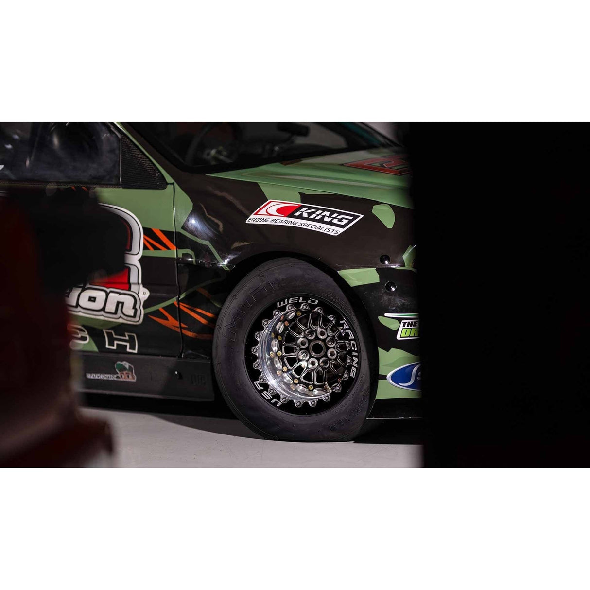 Weld Tuner Import 15x7 / 4x100mm BP / 5in. BS Black CTR Black Single Beadlock MT - NP Motorsports