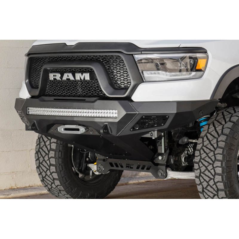 Addictive Desert Designs 2019 Ram Rebel 1500 Stealth Fighter Fr Bumper w/Winch&Parking Sensor Mounts