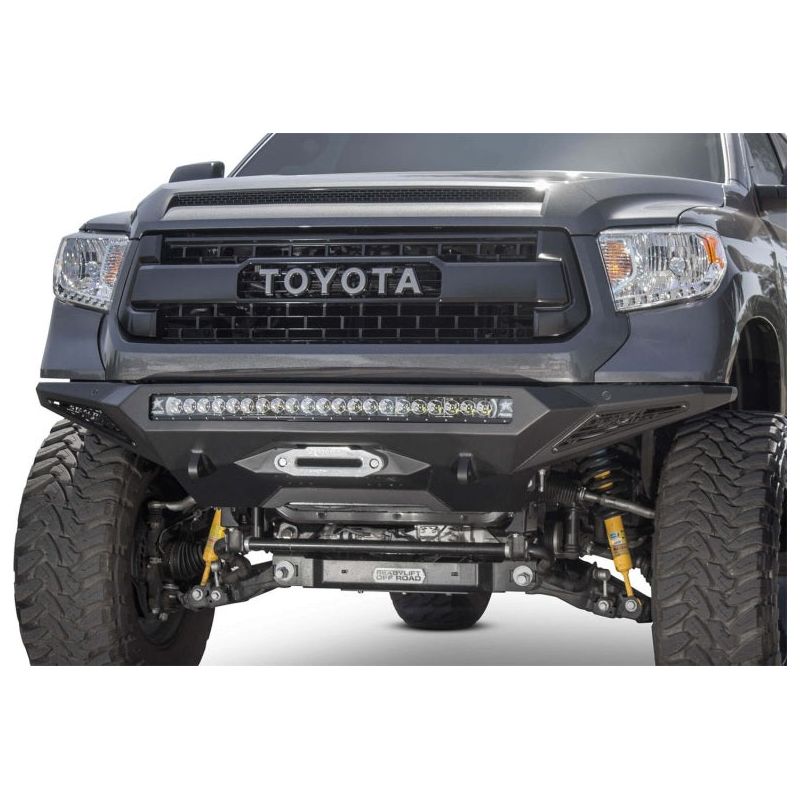 Addictive Desert Designs 2014+ Toyota Tundra Stealth Fighter Front Bumper w/Winch Mount & Sensors