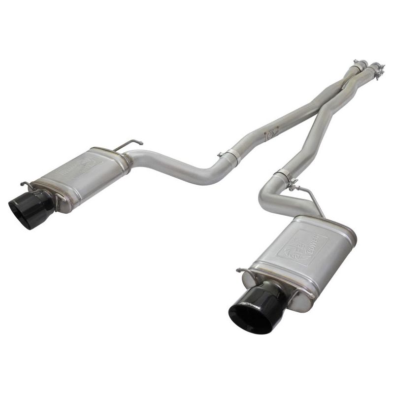 aFe Mach Force-Xp 3in CB Stainless Steel Dual Exhaust System w/ Black Tips 09-15 Cadillac CTS-V