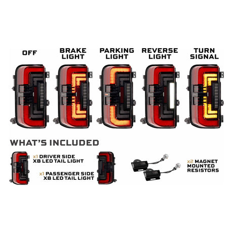 Ford Bronco 21+ Morimoto XB LED Low Profile Tail Lights