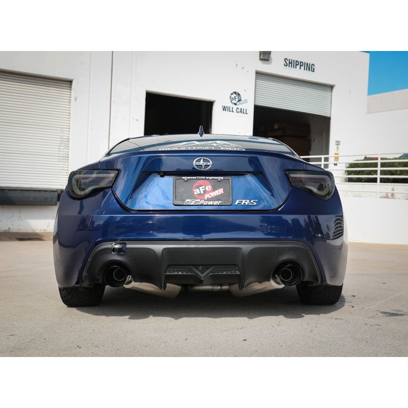 aFe Takeda Exhaust Axle-Back 13-15 Scion FRS / Subaru BRZ 304SS Black Dual Tips Exhaust