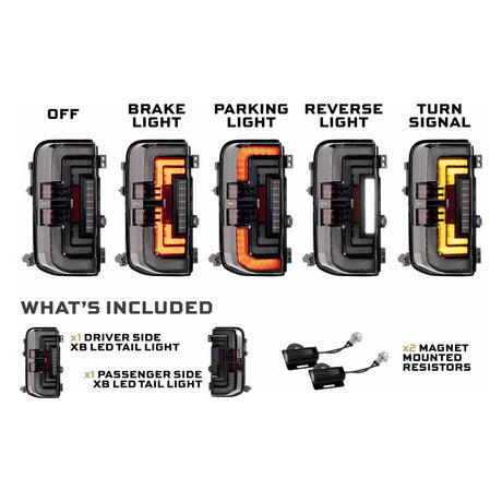 Ford Bronco 21+ Morimoto XB LED Low Profile Tail Lights