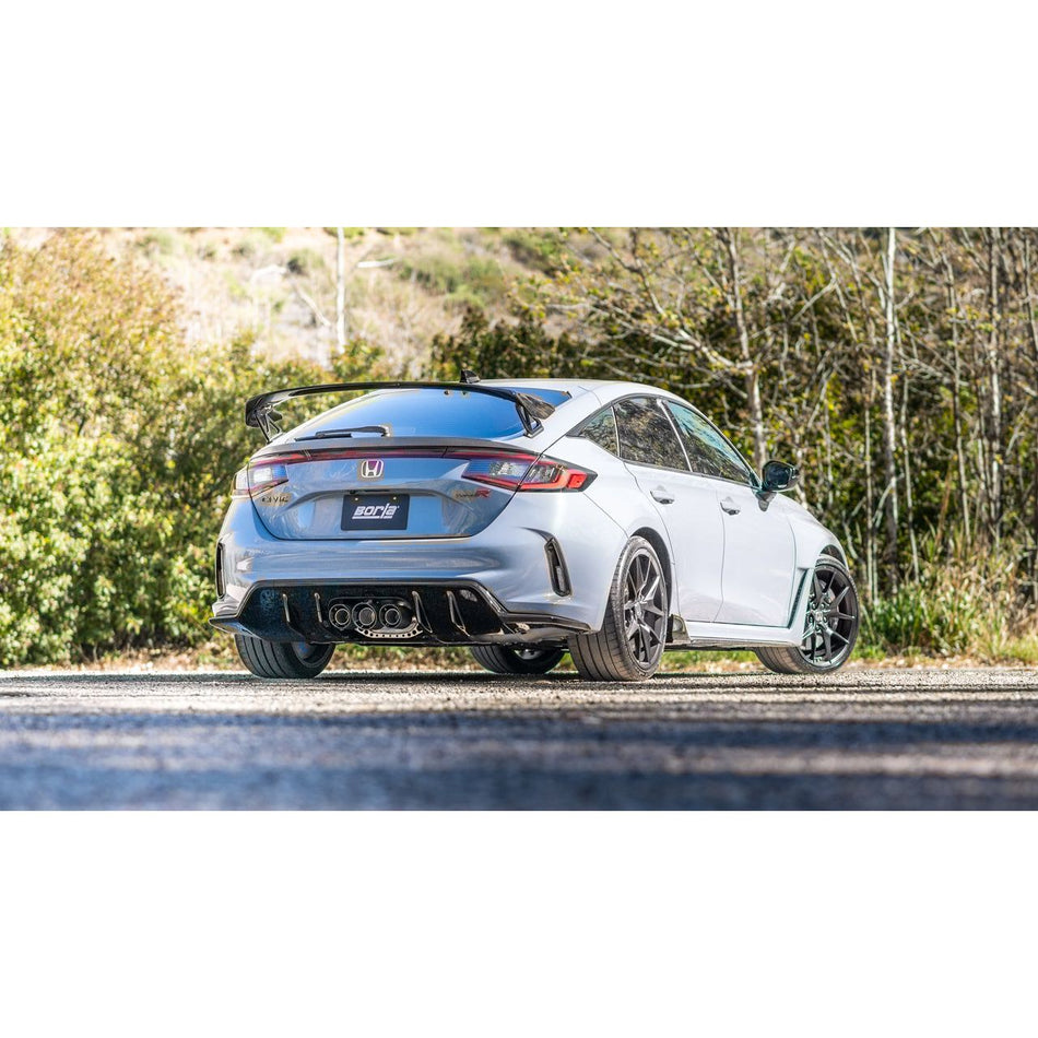 Borla 2023 Honda Civic Type R MT ATAK Catback Exhaust w/ 4in Black Anodized Carbon Fiber Tips