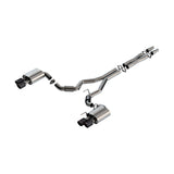 Borla 2024 Ford Mustang GT 5.0L V8 3 in S-Type Catback Non-Active Exhaust- Carbon Fiber Quad Tip