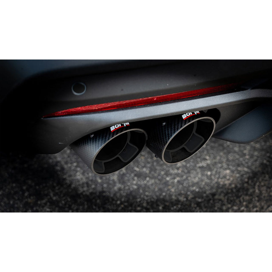 Borla 2024 Ford Mustang GT 5.0L V8 3 in S-Type Catback Non-Active Exhaust- Carbon Fiber Quad Tip