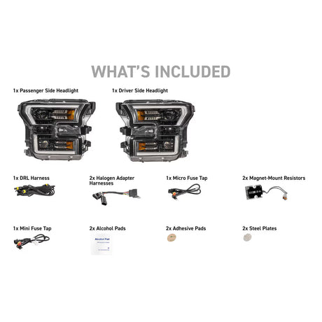 Morimoto - XB Evo Hybrid Headlights: 15-17 Ford F-150 / 17-20 Raptor (Set)