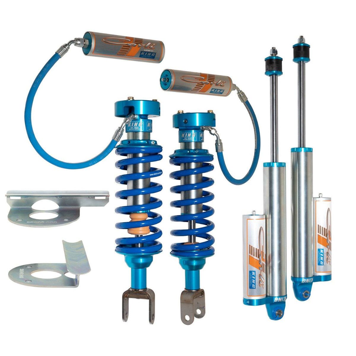 '19-24 Ram 1500 Carli 2.5 Performance Suspension System Display of Included Shocks and Coilovers 