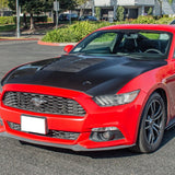 Ford Mustang - GT500 Style Black Front Hood Cover Aluminum