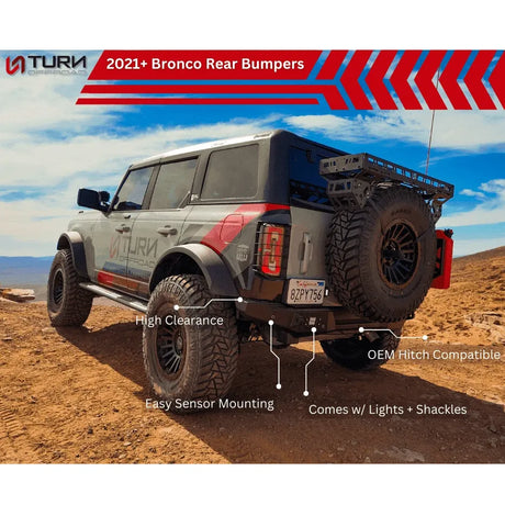 Turn Offroad 2021-2026 Ford Bronco Zero Series Rear Bumper for Ford Bronco