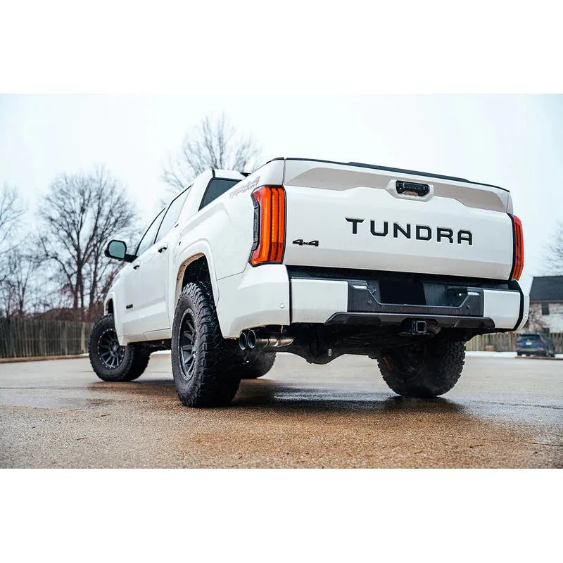 Corsa 22-24 Toyota Tundra 4WD 3in Sport Cat-Back Side Exit Exhaust System w/ Twin 4in Black PVD Tips