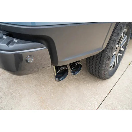 Corsa 2024-2025 Ford Ranger 3in Cat-Back Exhaust 4in Black PVD Pro-Series Slash Cut Twin Tip