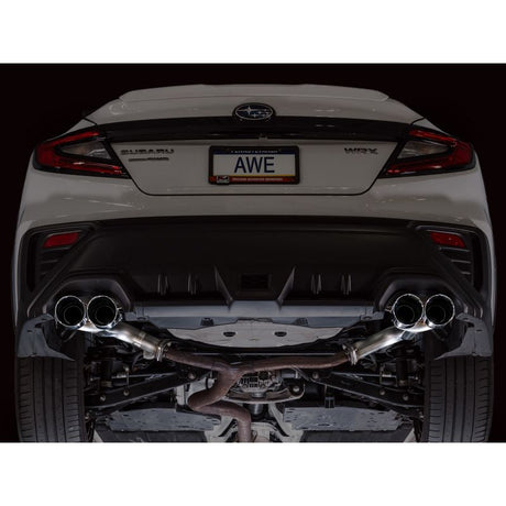 AWE Tuning 22-25 Subaru VB WRX Track Edition Axleback Exhaust - Chrome Silver Tips