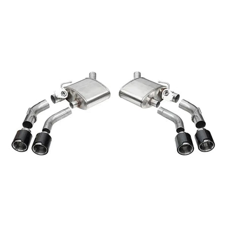 Corsa 2016-2024 Chevrolet Camaro SS / ZL1 Valved Axle-Back Exhaust w/ Black Carbon Fiber Quad Tips