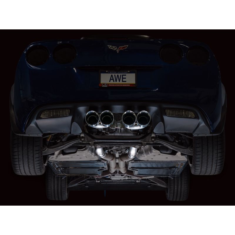 AWE Tuning C6 Chevrolet Corvette Z06/ZR1 Track Edition Axle-back Exhaust w/ Chrome Silver Tips