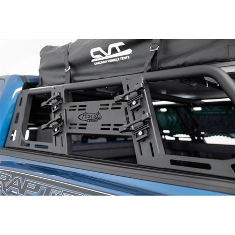 Addictive Desert Designs 2015+ Ford F-150 Overlander Chase Rack w/ 3rd Brake Light - Hammer Black