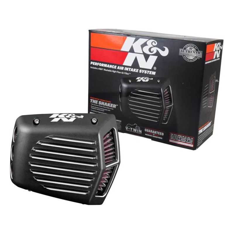 K&N Street Metal Intake System for 01-16 Harley Davidson Softail/Dyna - Shaker Black