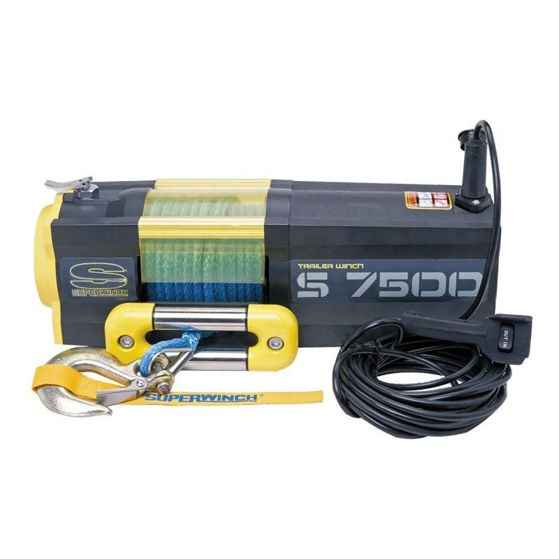 Superwinch 7500 LBS 12V DC 5/16in x 54ft Synthetic Rope S7500 Winch