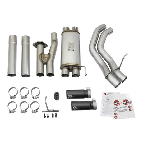 aFe POWER Rebel Series 3in 409 SS Cat Back Exhaust w/ Black Tips 17 Ford F-150 Raptor V6-3.5L