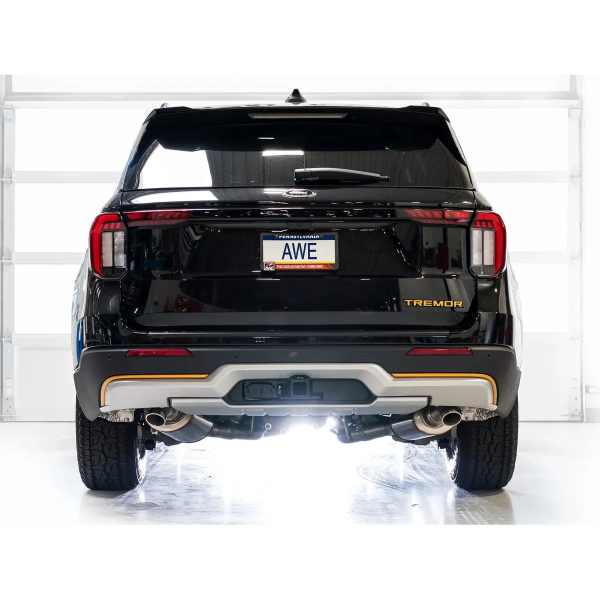 AWE Tuning 2021+ Ford Explorer Tremor 3.0TT 0FG Dual Rear Exit Exhaust w/ Bash Guard