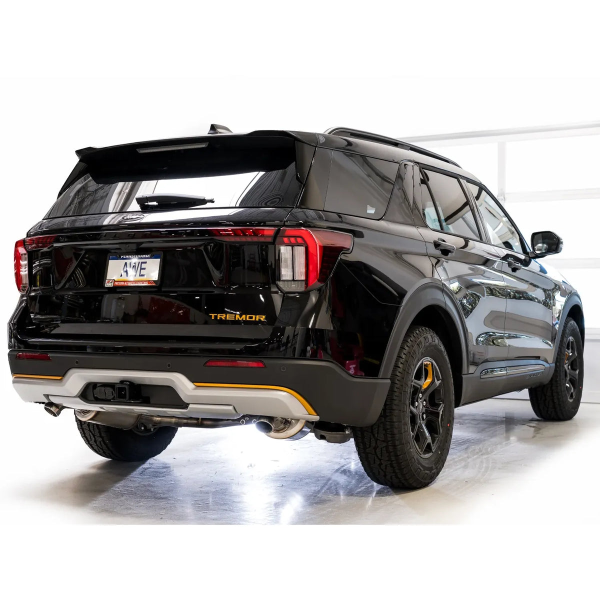 AWE Tuning 2021+ Ford Explorer Tremor 3.0TT 0FG Dual Rear Exit Exhaust w/ Bash Guard