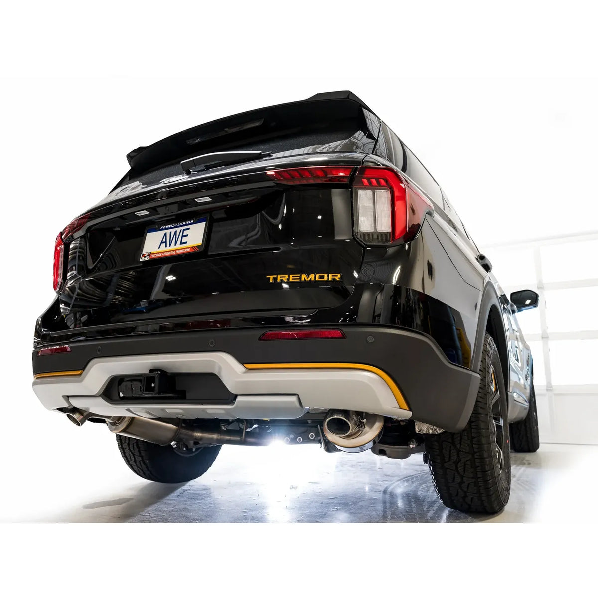 AWE Tuning 2021+ Ford Explorer Tremor 3.0TT 0FG Dual Rear Exit Exhaust w/ Bash Guard