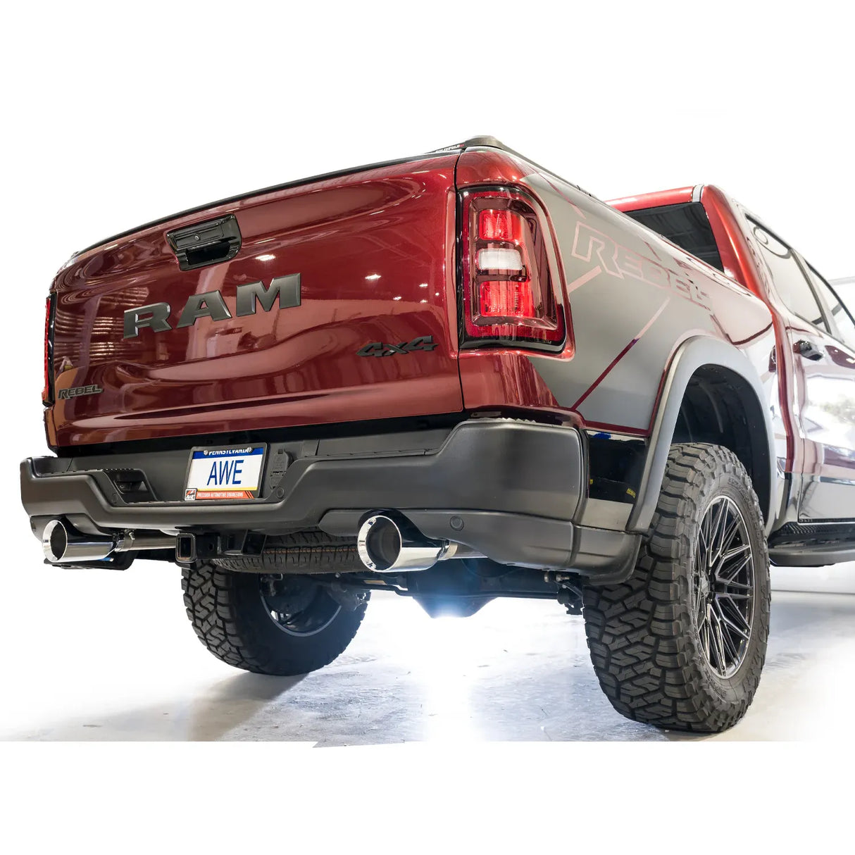 AWE Tuning 2025+ RAM 1500 3.0TT Rebel 0FG Cat-Back Exhaust w/ Chrome Silver Tips
