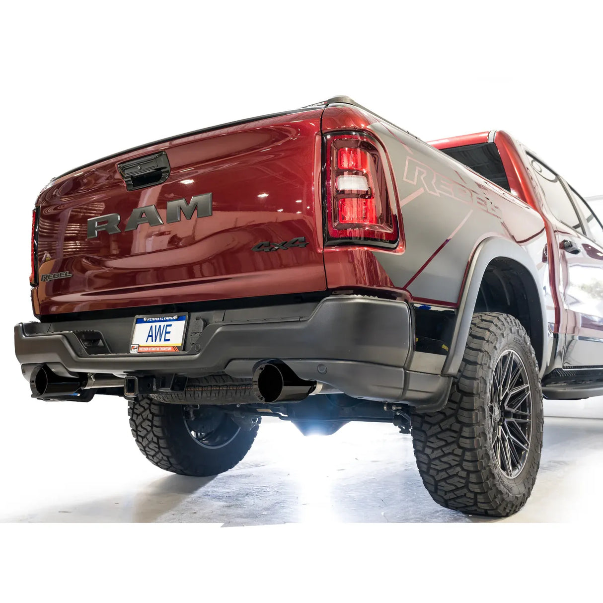 AWE Tuning 2025+ RAM 1500 3.0TT Rebel 0FG Cat-Back Exhaust w/ Diamond Black Tips