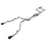 AWE Tuning 2025+ RAM 1500 RHO 3.0 I6 TT 0FG Dual Rear Exit Catback Exhaust - Diamond Black Tips