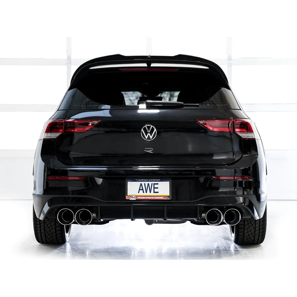 AWE MK8 Volkswagen Golf R Touring Edition Exhaust - Chrome Silver Tips