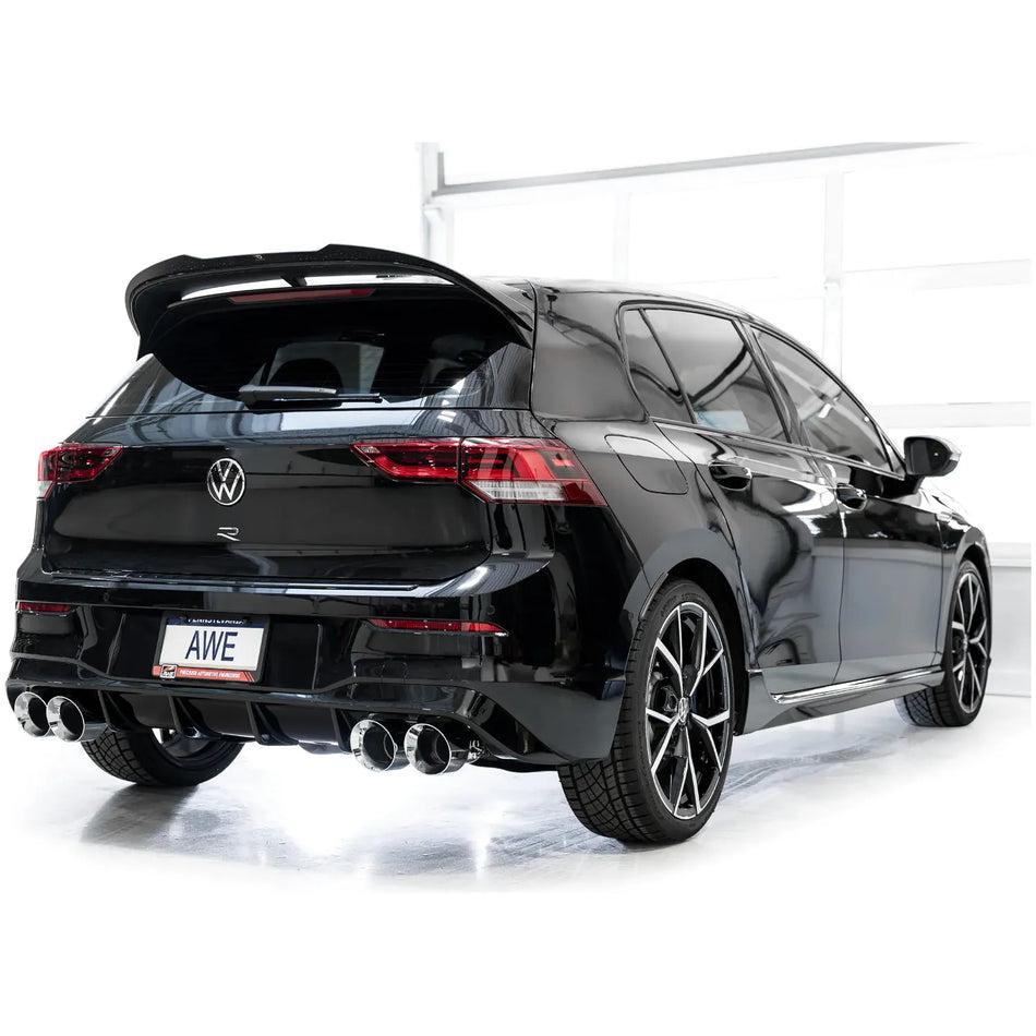 AWE MK8 Volkswagen Golf R Touring Edition Exhaust - Chrome Silver Tips