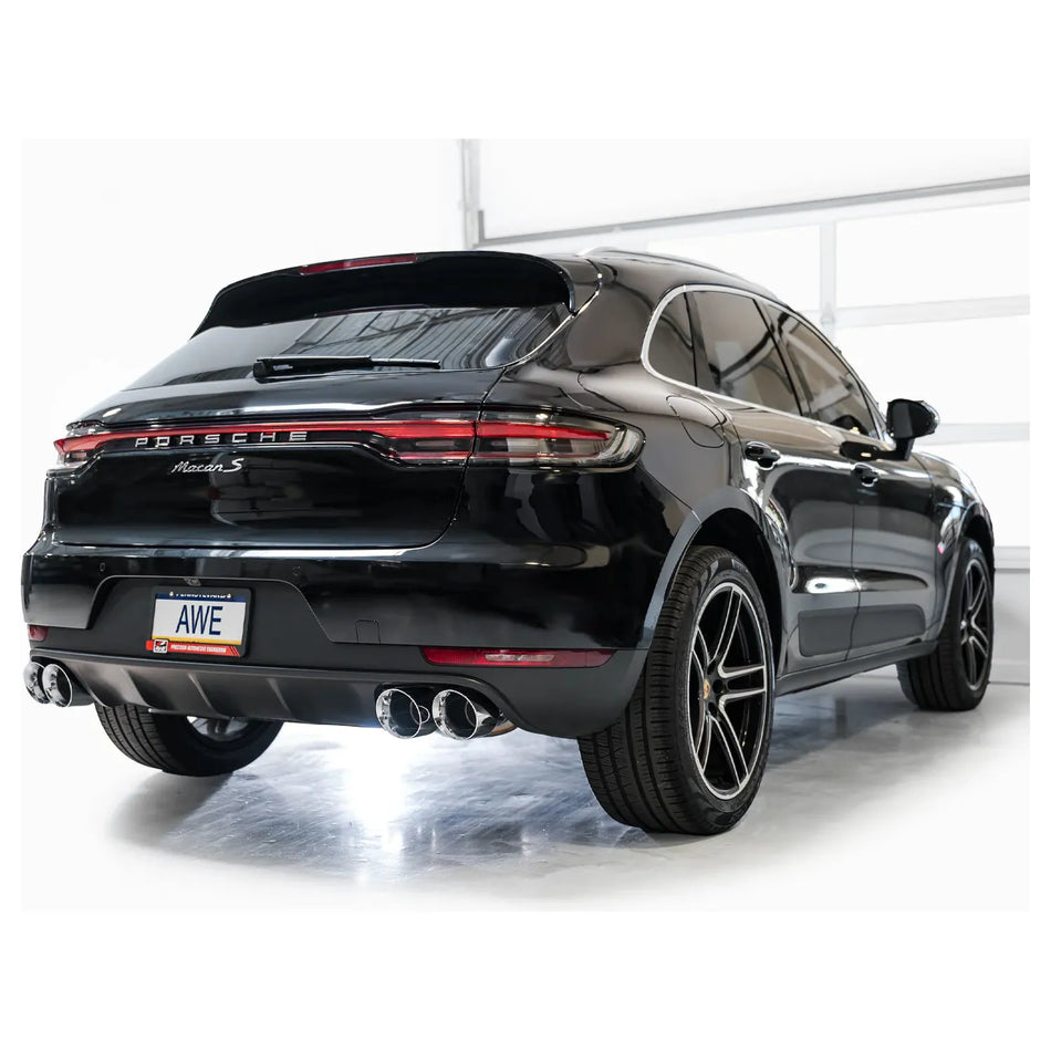 AWE Tuning 19-21 Porsche Macan 3.0T/2.9TT Touring Edition Catback Exhaust w/ Chrome Silver Tips