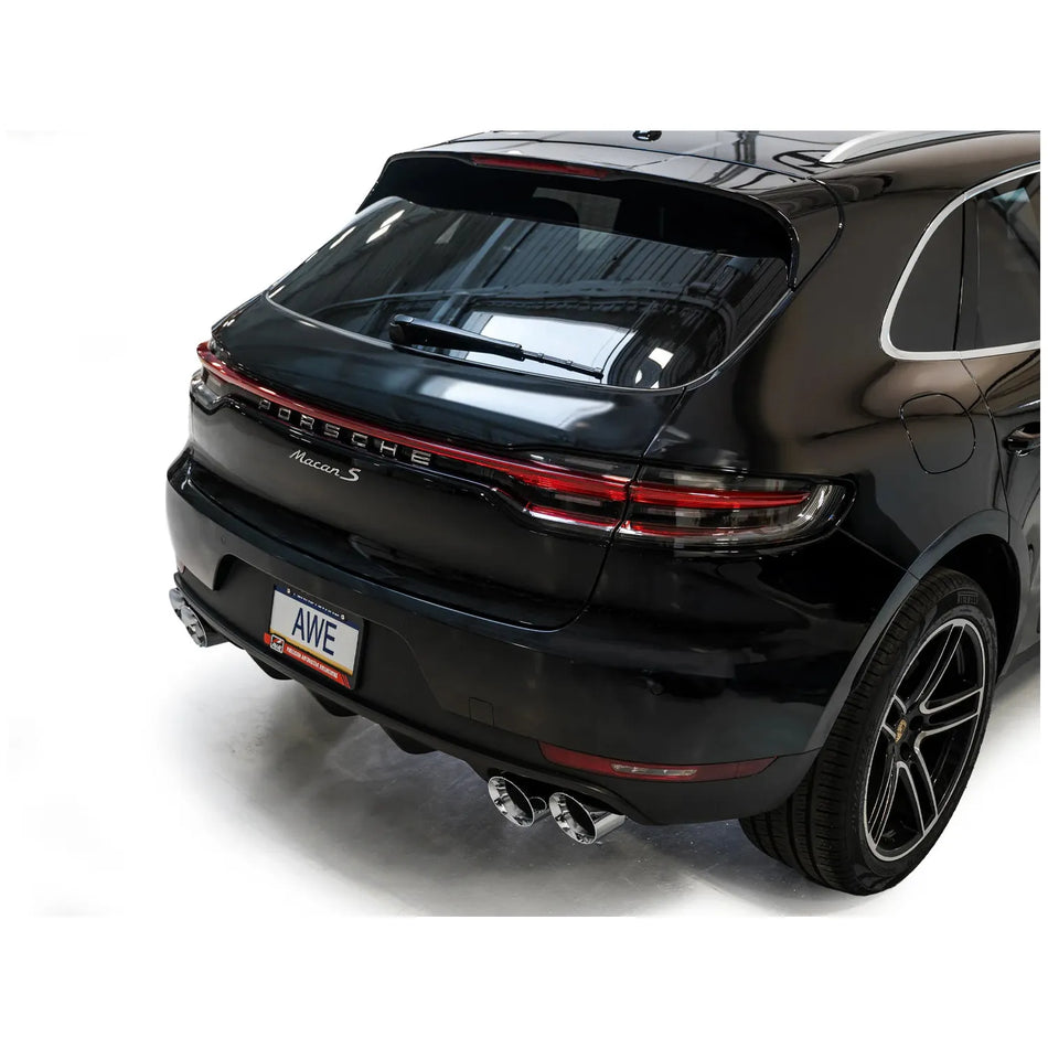 AWE Tuning 19-21 Porsche Macan 3.0T/2.9TT Touring Edition Catback Exhaust w/ Chrome Silver Tips