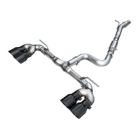 AWE MK8 Volkswagen Golf R 3in Track Edition Quad Exhaust - Diamond Black Tips