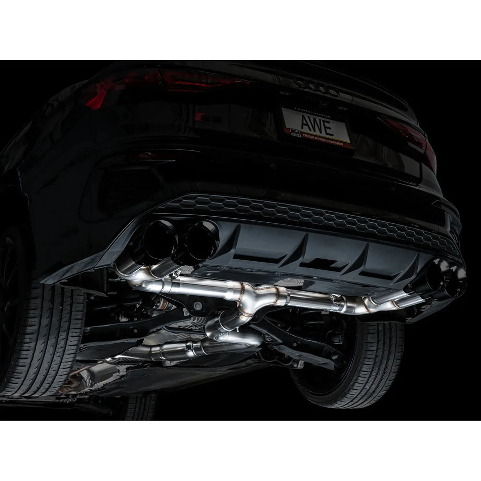 AWE 22-24 Audi 8Y S3 Track Edition Exhaust  - Diamond Black Tips