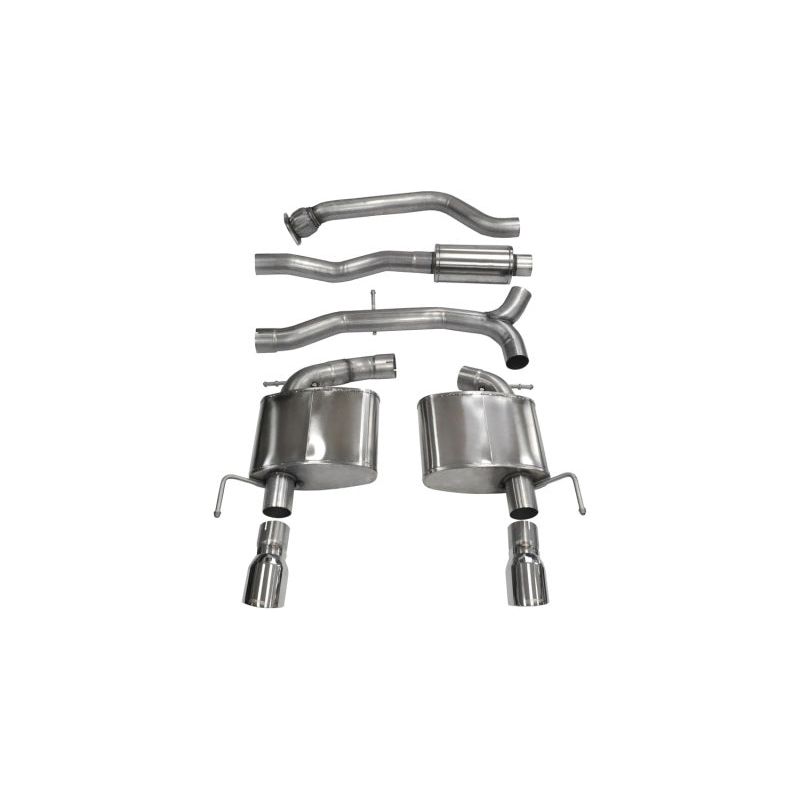 Corsa 13-14 Cadillac ATS Sedan 2.0L A/T Polished Sport Dual Rear Cat-Back Exhaust