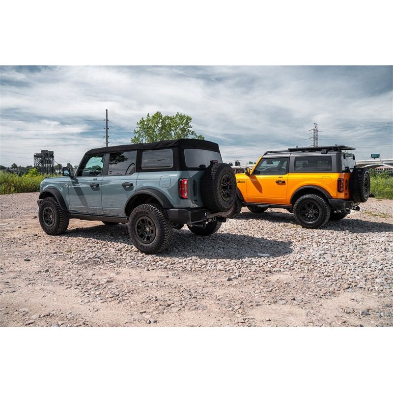 Corsa 21-22 Ford Bronco 2.3L 4-Door 2.75in Cat-Back Dual Rear Exhaust w/ 4in Straight-Cut Black Tips