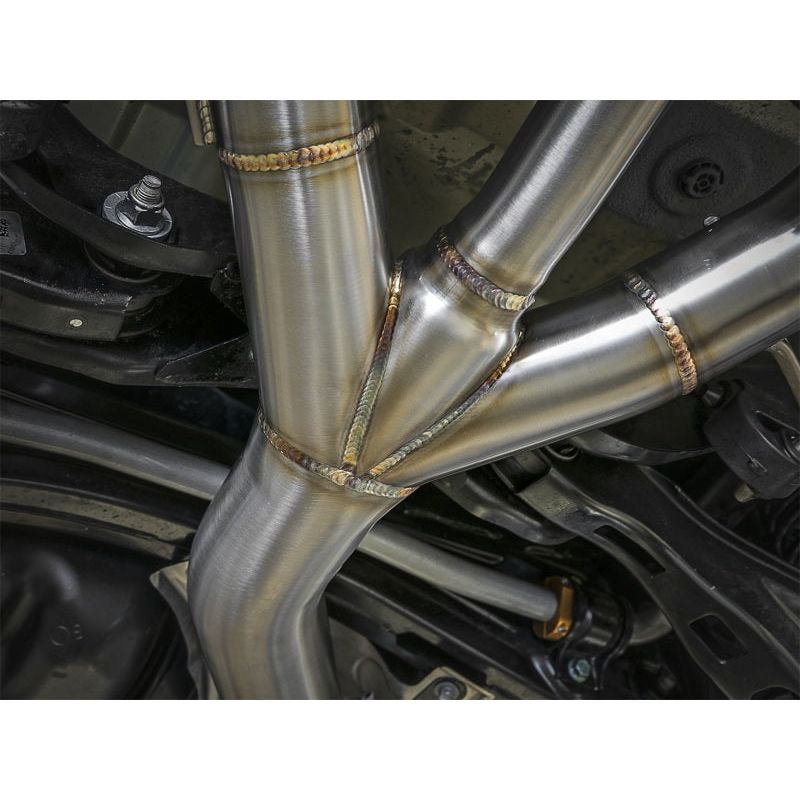 aFe POWER Takeda 2-1/2in to 2-1/4in 304SS Catback Dual-Exit Exhaust 17+ Honda Civic Type R w/CF Tips