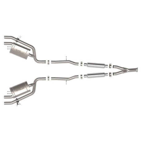 aFe 22-23 Kia Stinger L4-2.5L Turbo Gemini XV 3in to Dual 2-1/2in Cat-Back Exhaust System w/ Cut-Out