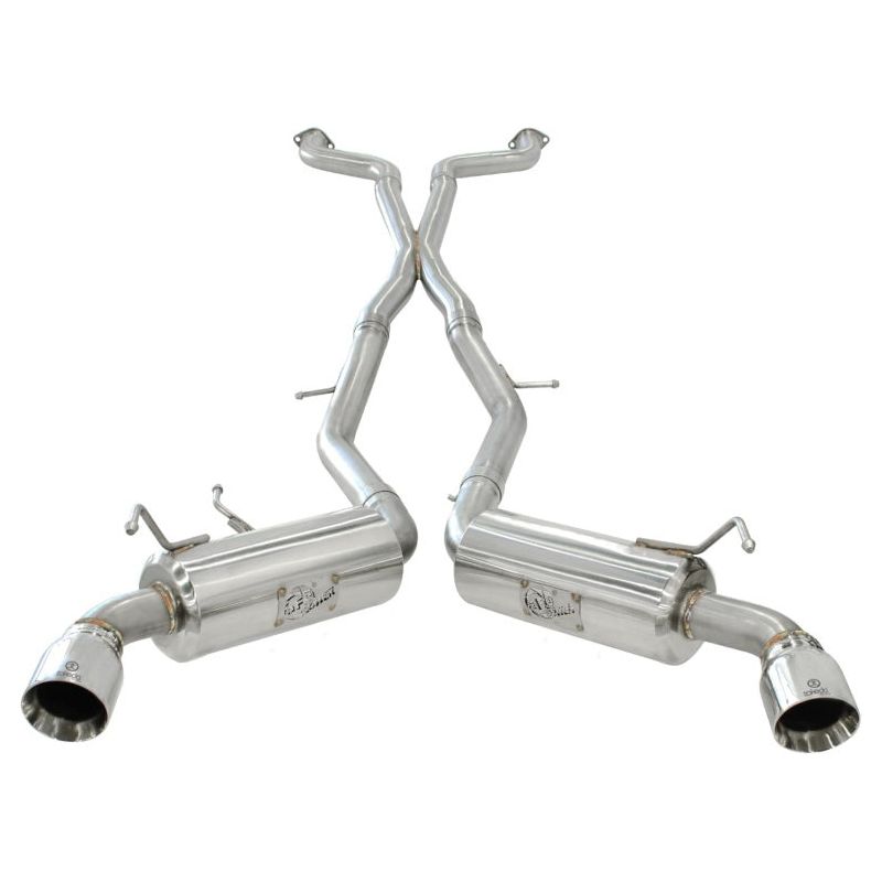 aFe Takeda 2.5inch SS Exhaust Cat-Back 09-13 Nissan 370Z V6 3.7L Polished Tips