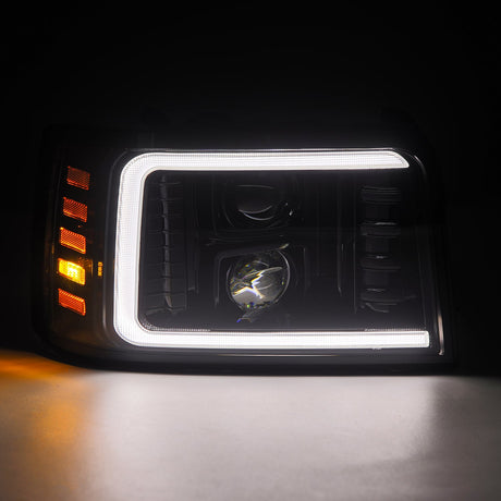 92-96 Ford F-Series/Bronco LED Projector Headlights Alpha-Black | AlphaRex