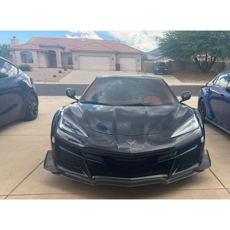 2023-2026 Chevrolet Corvette C8 Z06 Z07 Carbon Fiber Front Splitter With Canards