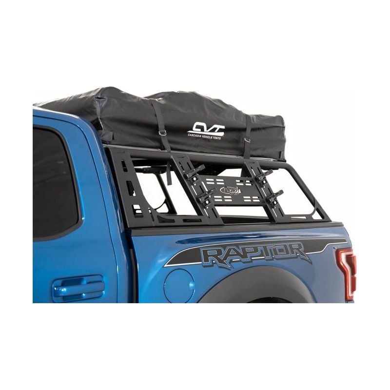 Addictive Desert Designs 2015+ Ford F-150 Overlander Chase Rack w/ 3rd Brake Light - Hammer Black