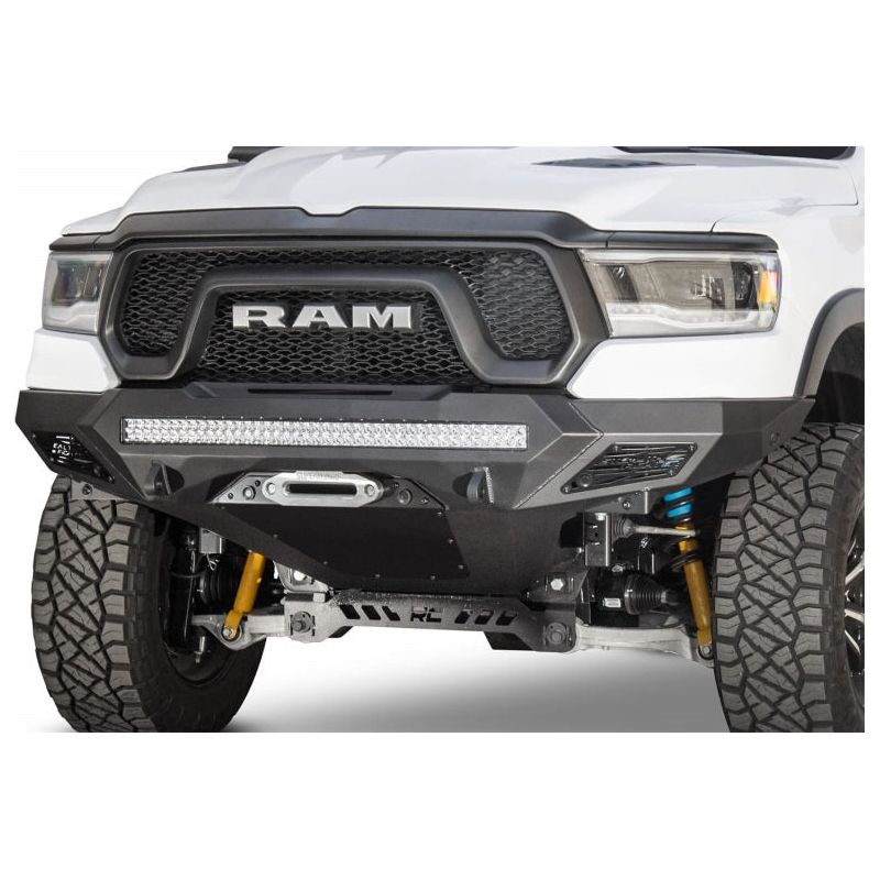 Addictive Desert Designs 2019 Ram Rebel 1500 Stealth Fighter Fr Bumper w/Winch&Parking Sensor Mounts