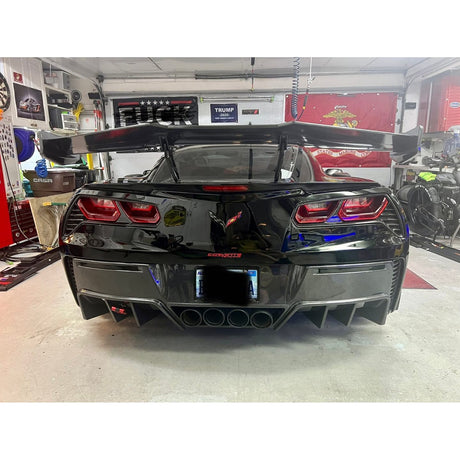Corvette C7 GM Factory Package Carbon Fiber Rear Bumper Diffuser