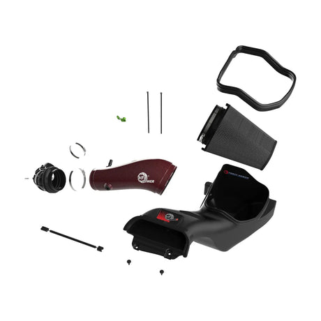 aFe 2023-2025 Ford F150 Raptor R V8 5.2L Supercharged Red Carbon Track Series Air Intake w/ P5R Filter