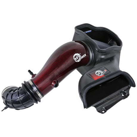 aFe 2023-2025 Ford F150 Raptor R V8 5.2L Supercharged Red Carbon Track Series Air Intake w/ P5R Filter