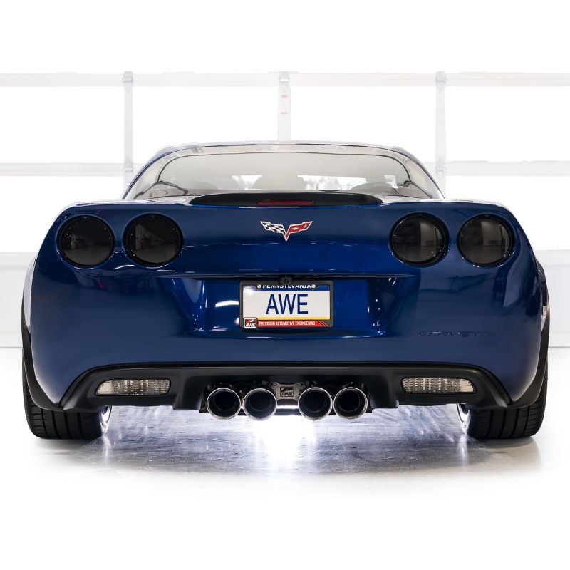 AWE Tuning C6 Chevrolet Corvette Z06/ZR1 Touring Edition Axle-back Exhaust w/ Chrome Silver Tips