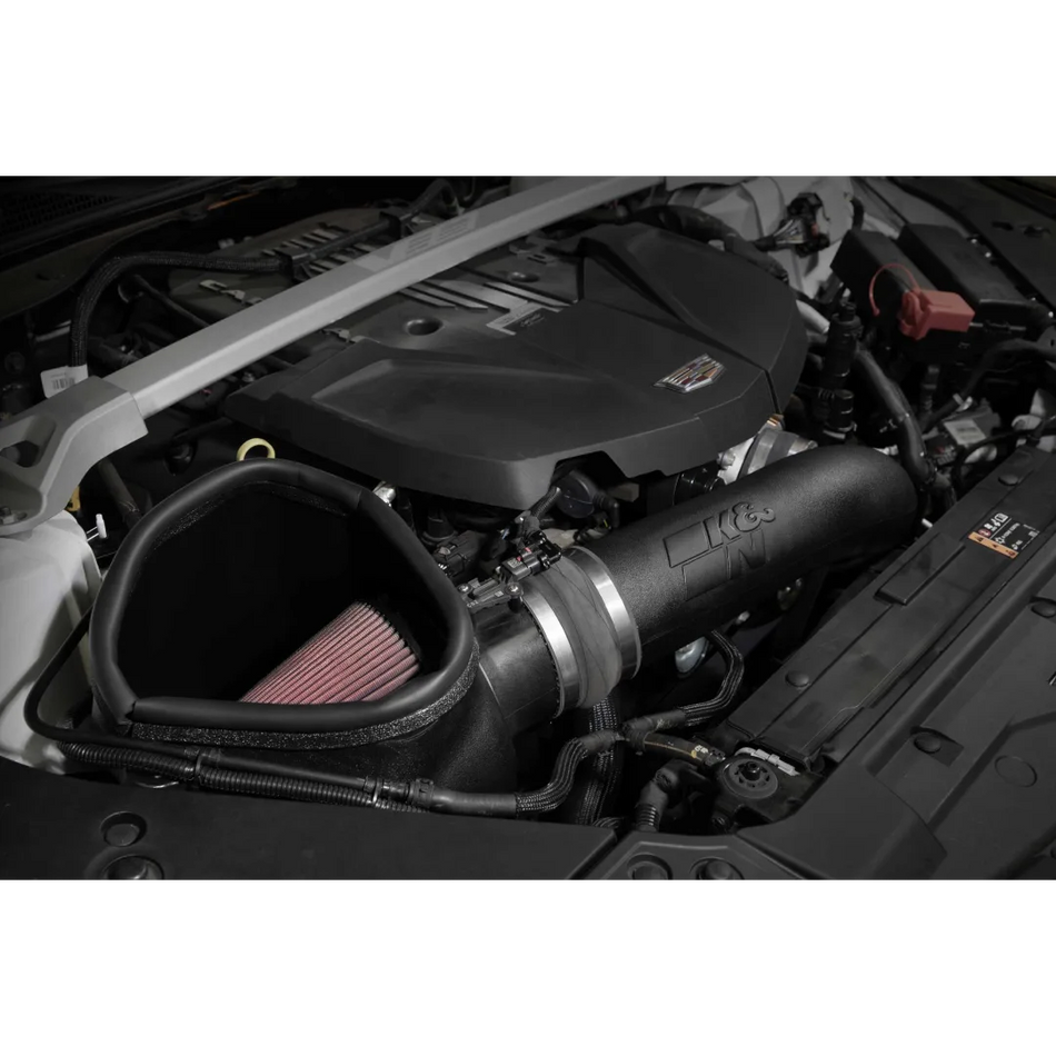 K&N 22-24 Cadillac CT5 6.2L V8 Performance Air Intake System