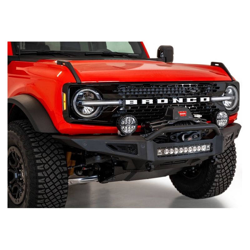 Addictive Desert Designs 2021+ Ford Bronco Rock Fighter Front Bumper - Hammer Black